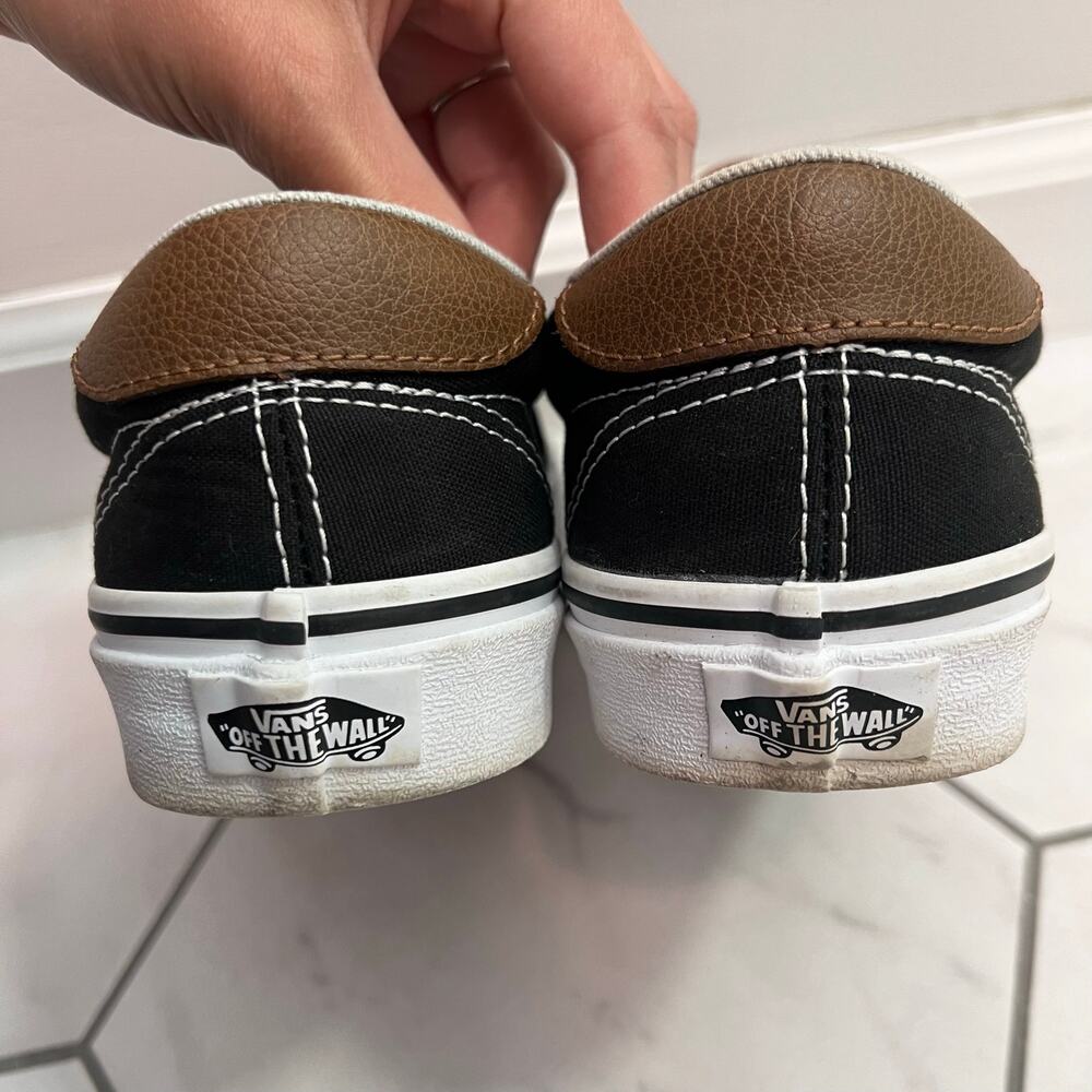 Vans Era 59 Black Canvas Leather Detail Sneaker Shoe Size 8 Women - Picture 7 of 9